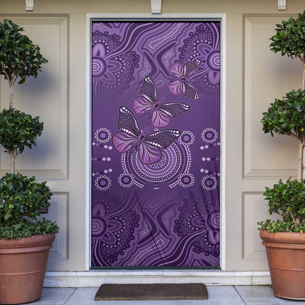 Purple Butterfly Spirit Door Cover Australian Epilepsy Awareness - Aussie Hoodie