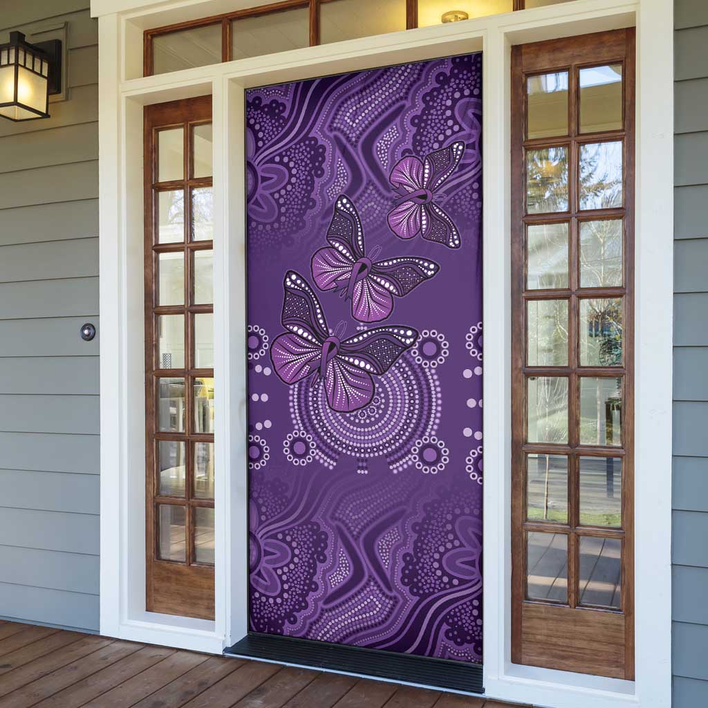 Purple Butterfly Spirit Door Cover Australian Epilepsy Awareness - Aussie Hoodie