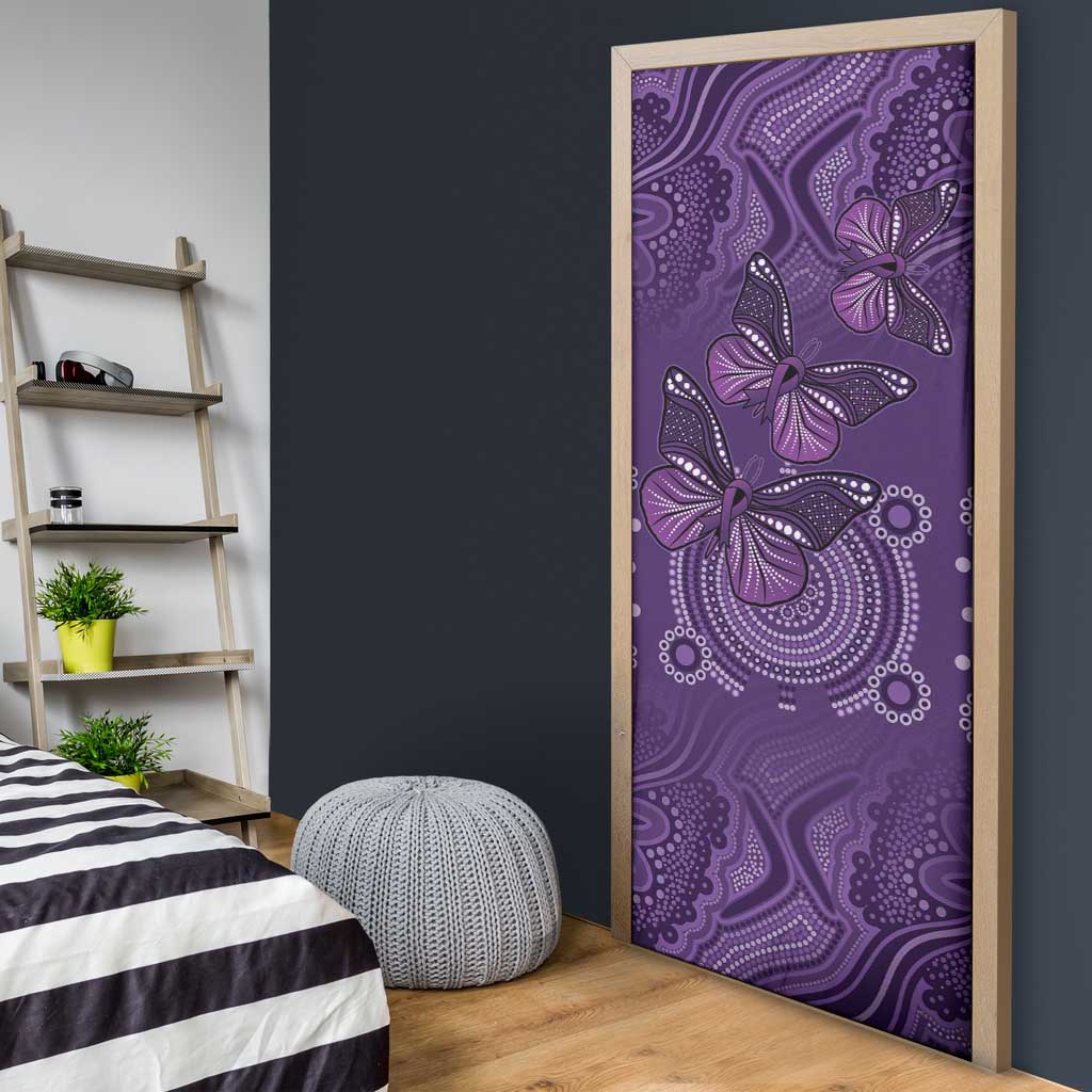Purple Butterfly Spirit Door Cover Australian Epilepsy Awareness - Aussie Hoodie