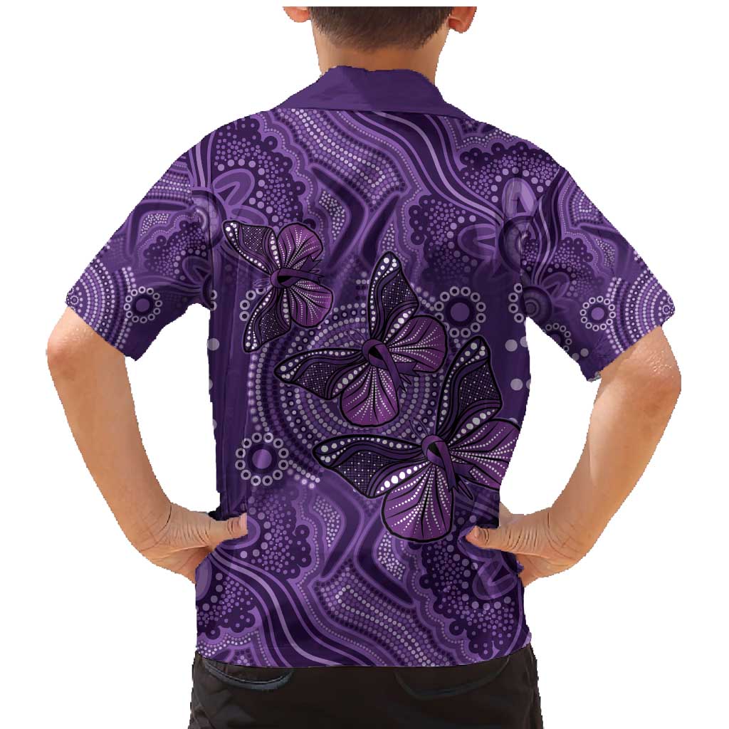 Purple Butterfly Spirit Family Matching Mermaid Dress and Hawaiian Shirt Australian Epilepsy Awareness - Aussie Hoodie