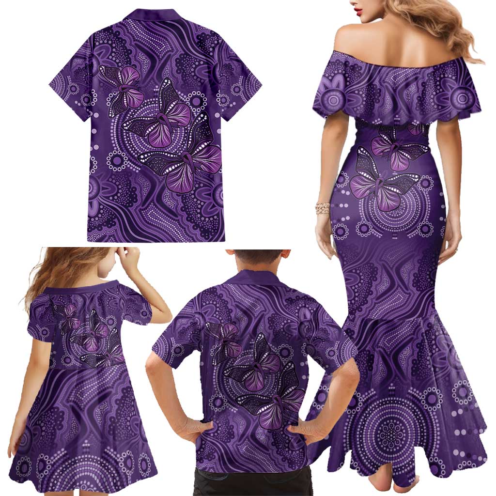 Purple Butterfly Spirit Family Matching Mermaid Dress and Hawaiian Shirt Australian Epilepsy Awareness - Aussie Hoodie