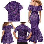 Purple Butterfly Spirit Family Matching Mermaid Dress and Hawaiian Shirt Australian Epilepsy Awareness - Aussie Hoodie