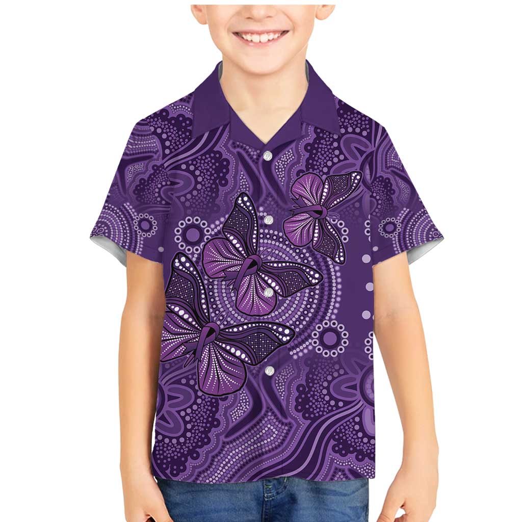 Purple Butterfly Spirit Family Matching Mermaid Dress and Hawaiian Shirt Australian Epilepsy Awareness - Aussie Hoodie