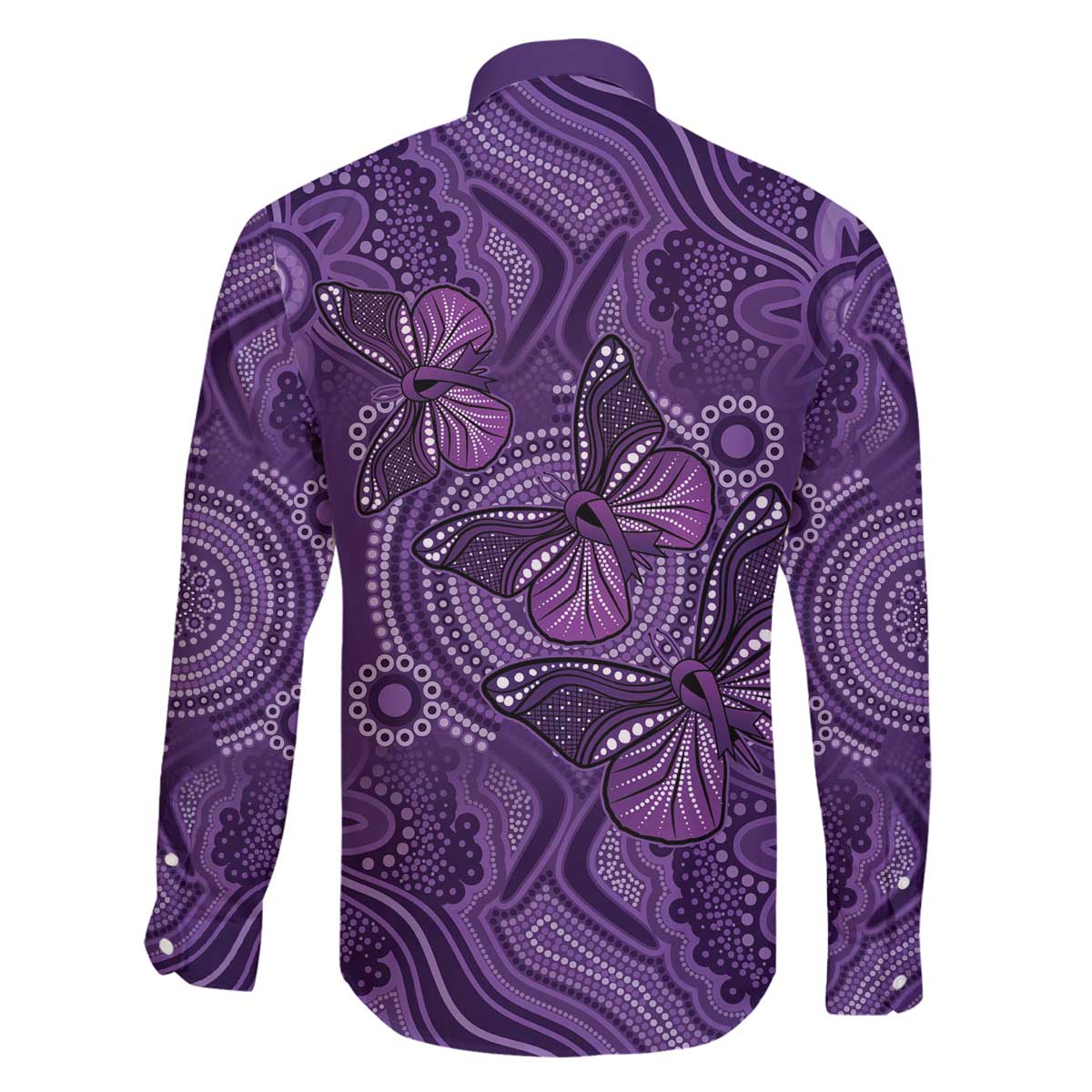 Purple Butterfly Spirit Family Matching Off The Shoulder Long Sleeve Dress and Hawaiian Shirt Australian Epilepsy Awareness - Aussie Hoodie