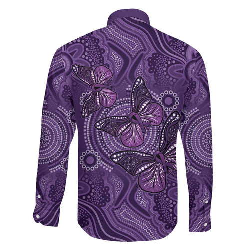 Purple Butterfly Spirit Family Matching Off Shoulder Maxi Dress and Hawaiian Shirt Australian Epilepsy Awareness - Aussie Hoodie