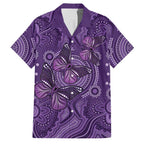 Purple Butterfly Spirit Family Matching Off Shoulder Short Dress and Hawaiian Shirt Australian Epilepsy Awareness - Aussie Hoodie
