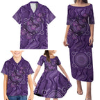 Purple Butterfly Spirit Family Matching Puletasi and Hawaiian Shirt Australian Epilepsy Awareness - Aussie Hoodie