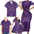 Purple Butterfly Spirit Family Matching Short Sleeve Bodycon Dress and Hawaiian Shirt Australian Epilepsy Awareness - Aussie Hoodie