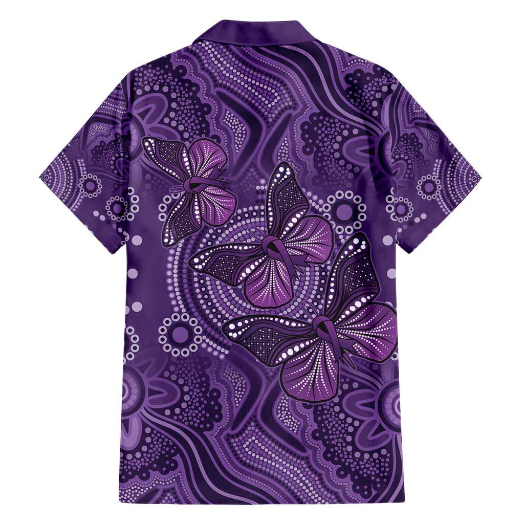 Purple Butterfly Spirit Family Matching Short Sleeve Bodycon Dress and Hawaiian Shirt Australian Epilepsy Awareness - Aussie Hoodie