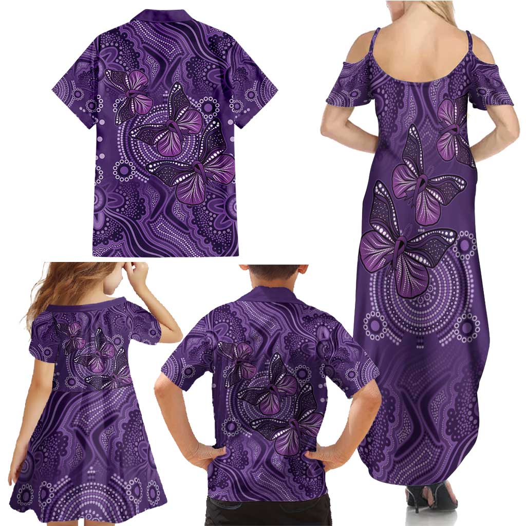 Purple Butterfly Spirit Family Matching Summer Maxi Dress and Hawaiian Shirt Australian Epilepsy Awareness - Aussie Hoodie