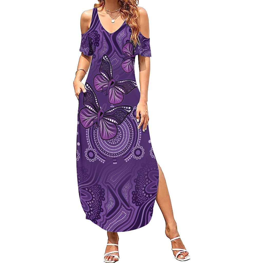 Purple Butterfly Spirit Family Matching Summer Maxi Dress and Hawaiian Shirt Australian Epilepsy Awareness - Aussie Hoodie