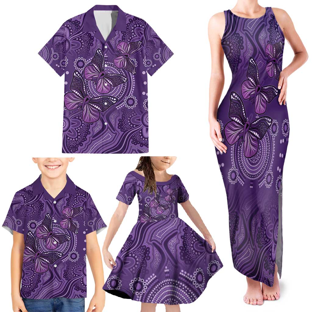 Purple Butterfly Spirit Family Matching Tank Maxi Dress and Hawaiian Shirt Australian Epilepsy Awareness - Aussie Hoodie