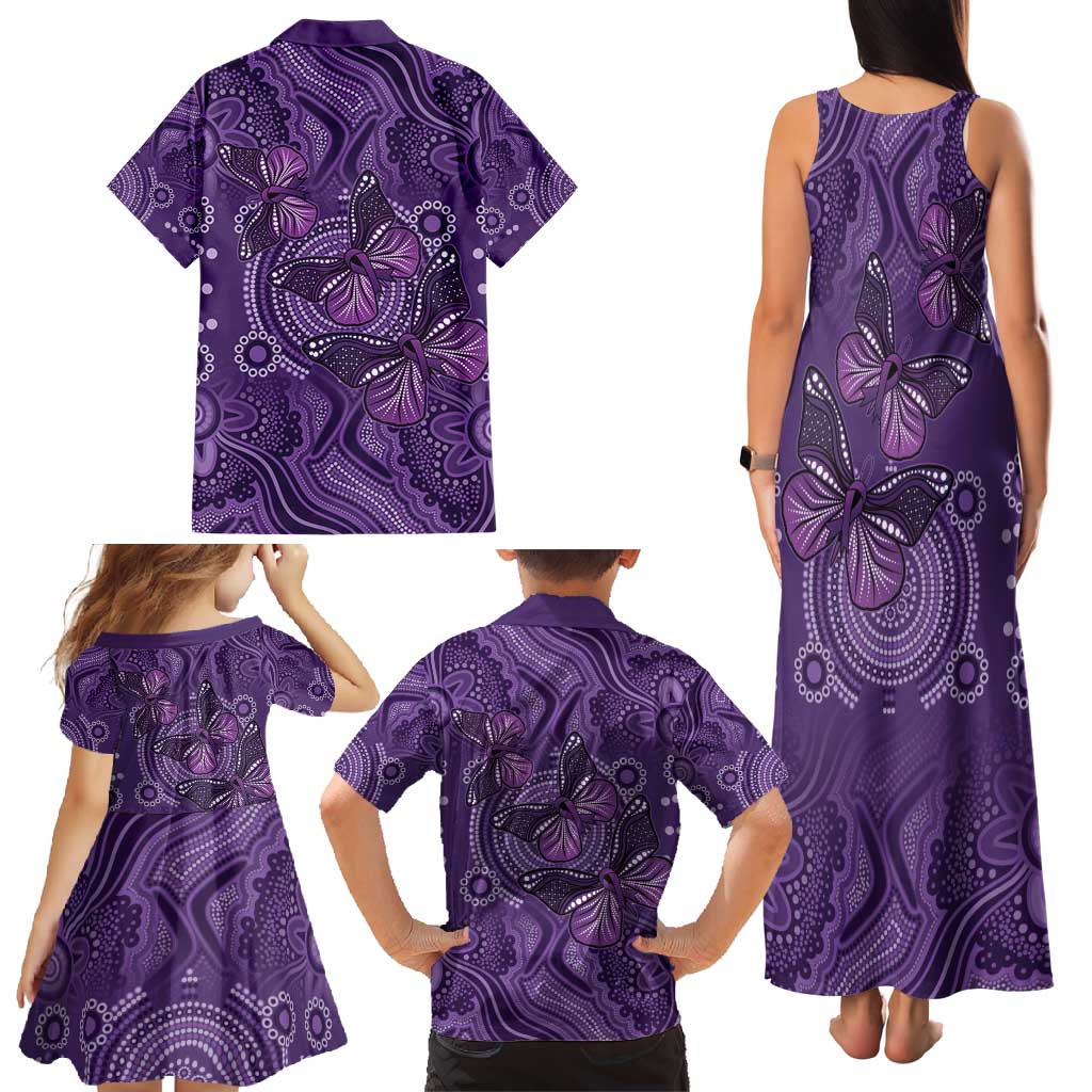 Purple Butterfly Spirit Family Matching Tank Maxi Dress and Hawaiian Shirt Australian Epilepsy Awareness - Aussie Hoodie