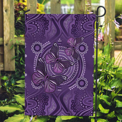 Purple Butterfly Spirit Garden Flag Australian Epilepsy Awareness - Aussie Hoodie