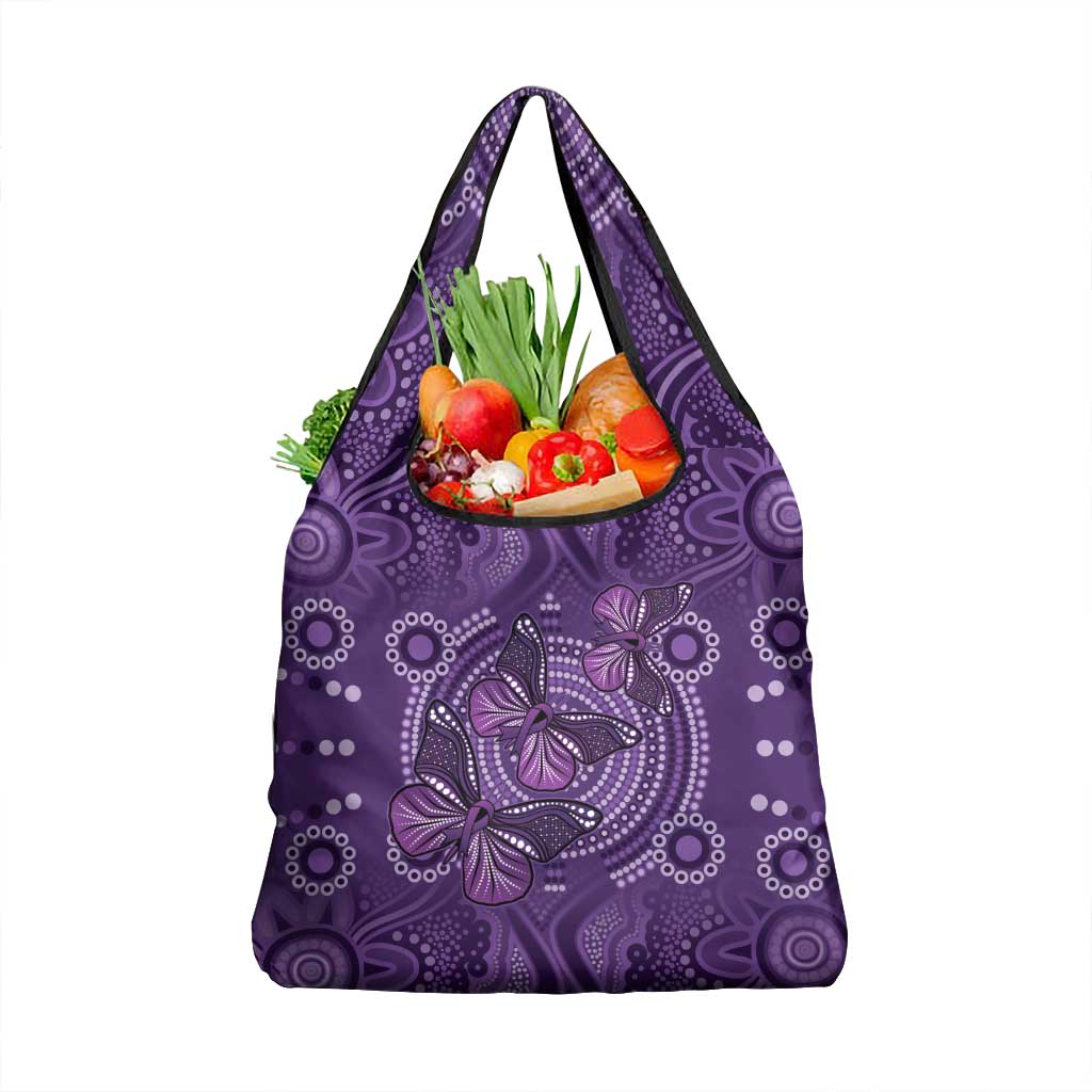 Purple Butterfly Spirit Grocery Bag Australian Epilepsy Awareness - Aussie Hoodie