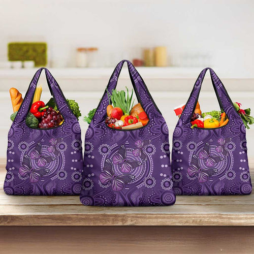 Purple Butterfly Spirit Grocery Bag Australian Epilepsy Awareness - Aussie Hoodie