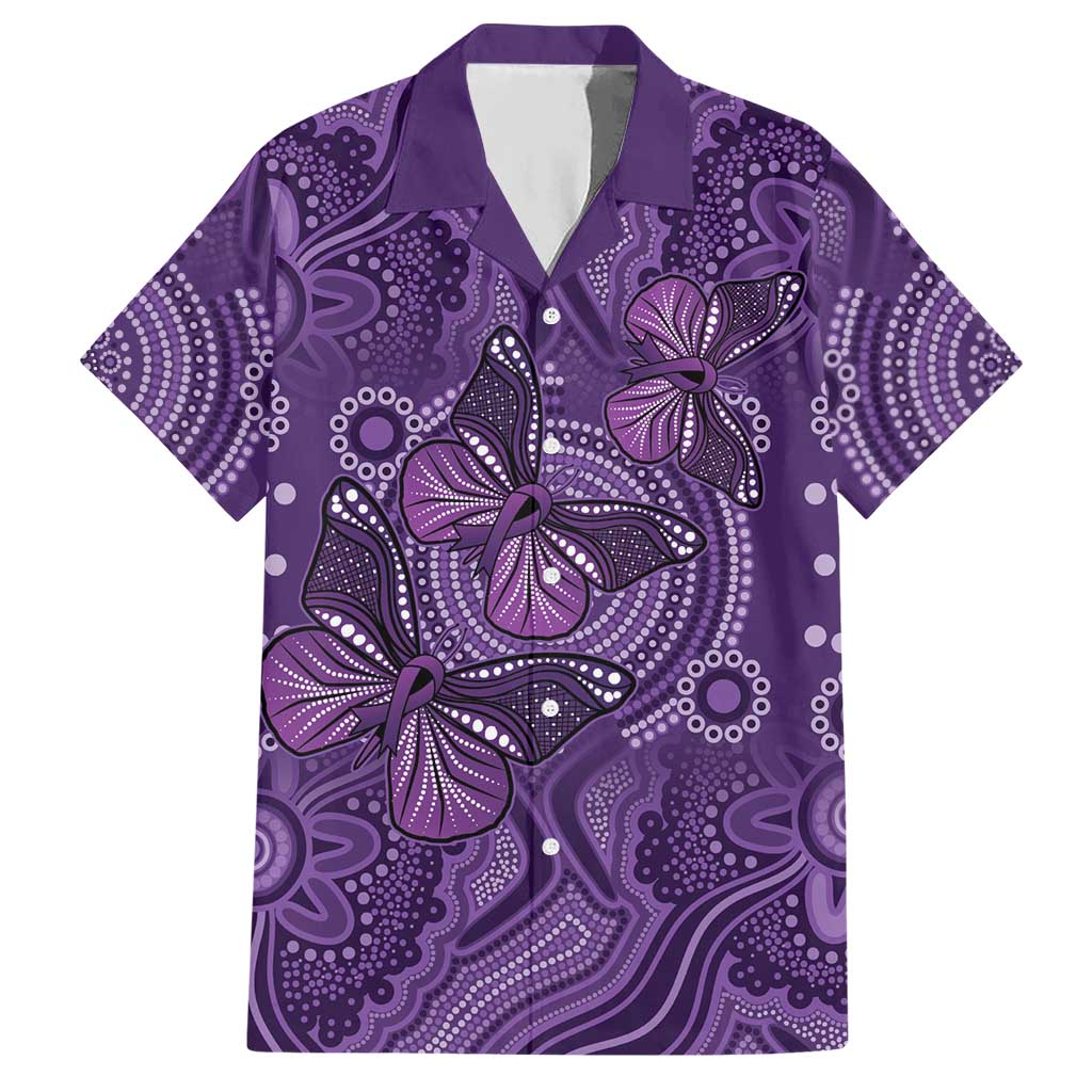Purple Butterfly Spirit Hawaiian Shirt Australian Epilepsy Awareness - Aussie Hoodie