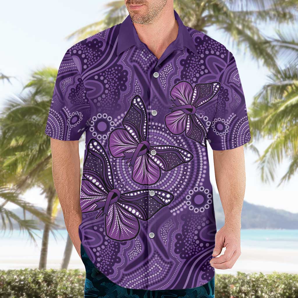 Purple Butterfly Spirit Hawaiian Shirt Australian Epilepsy Awareness - Aussie Hoodie