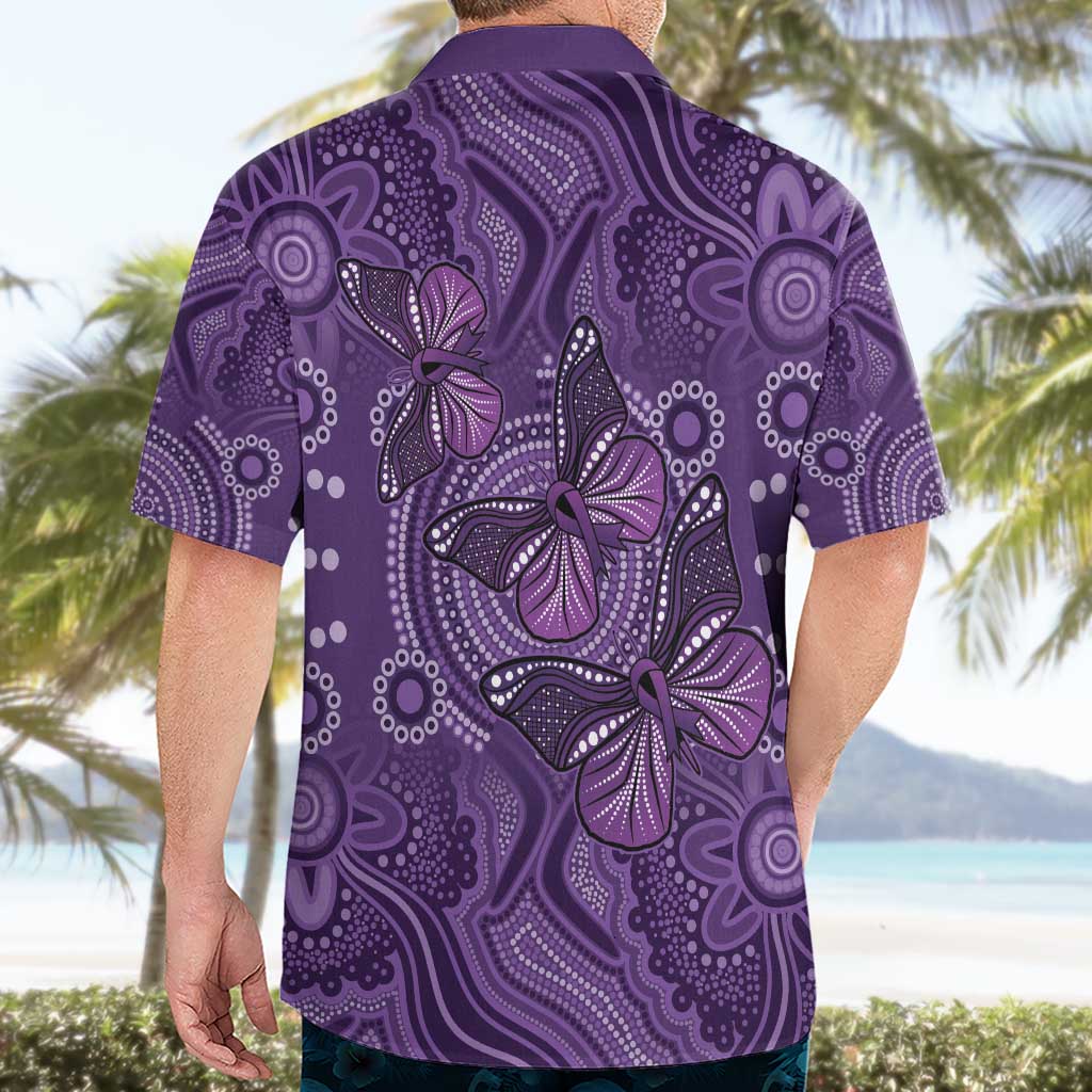 Purple Butterfly Spirit Hawaiian Shirt Australian Epilepsy Awareness - Aussie Hoodie