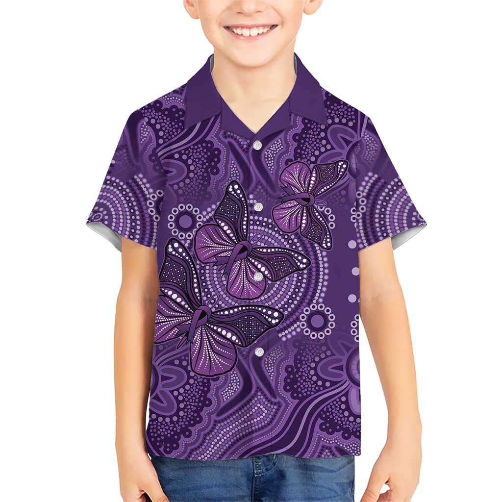 Purple Butterfly Spirit Hawaiian Shirt Australian Epilepsy Awareness - Aussie Hoodie