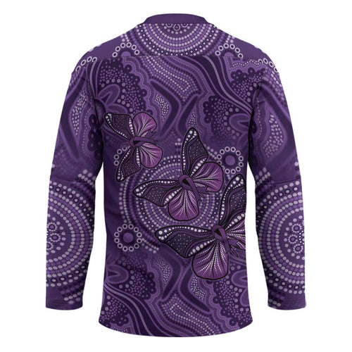 Purple Butterfly Spirit Hockey Jersey Australian Epilepsy Awareness - Aussie Hoodie