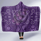 Purple Butterfly Spirit Hooded Blanket Australian Epilepsy Awareness - Aussie Hoodie
