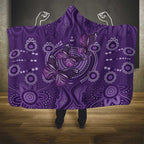 Purple Butterfly Spirit Hooded Blanket Australian Epilepsy Awareness - Aussie Hoodie