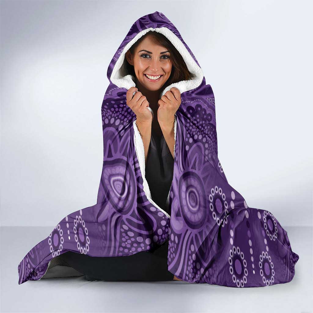 Purple Butterfly Spirit Hooded Blanket Australian Epilepsy Awareness - Aussie Hoodie