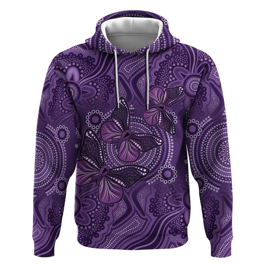 Purple Butterfly Spirit Hoodie Australian Epilepsy Awareness - Aussie Hoodie