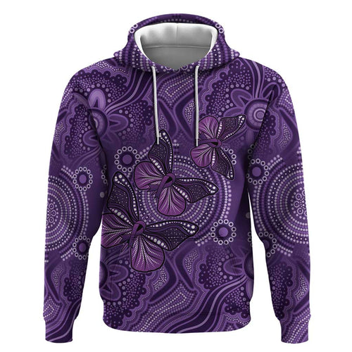 Purple Butterfly Spirit Hoodie Australian Epilepsy Awareness - Aussie Hoodie