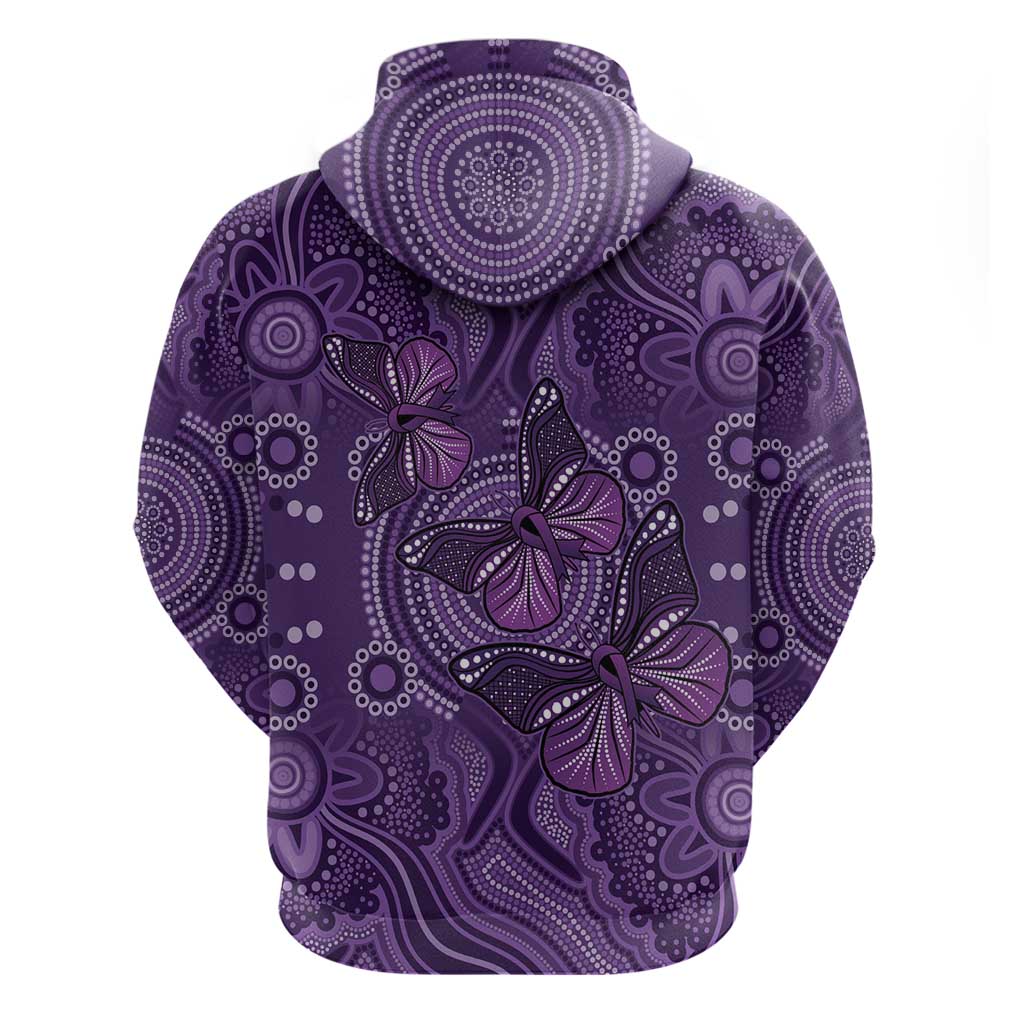 Purple Butterfly Spirit Hoodie Australian Epilepsy Awareness - Aussie Hoodie