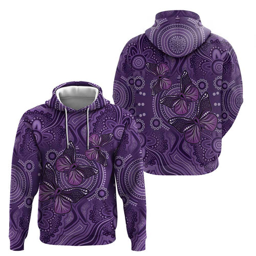 Purple Butterfly Spirit Hoodie Australian Epilepsy Awareness - Aussie Hoodie