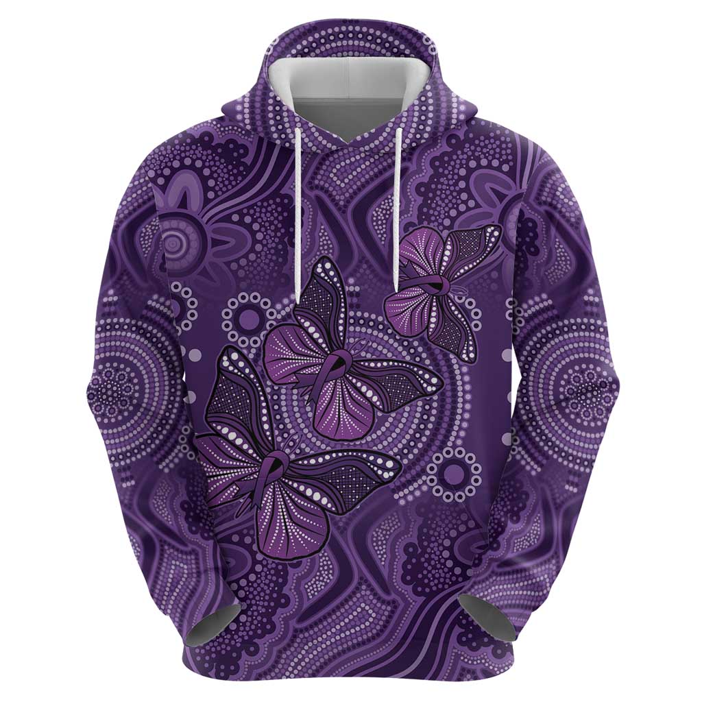 Purple Butterfly Spirit Hoodie Australian Epilepsy Awareness - Aussie Hoodie