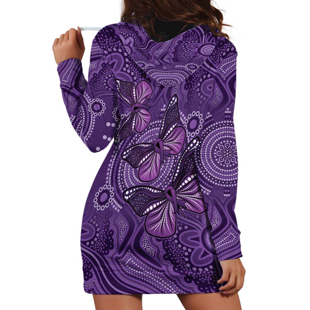 Purple Butterfly Spirit Hoodie Dress Australian Epilepsy Awareness - Aussie Hoodie