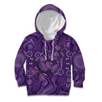Purple Butterfly Spirit Kid Hoodie Australian Epilepsy Awareness - Aussie Hoodie