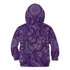 Purple Butterfly Spirit Kid Hoodie Australian Epilepsy Awareness - Aussie Hoodie