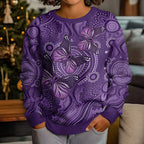 Purple Butterfly Spirit Kid Ugly Christmas Sweater Australian Epilepsy Awareness - Aussie Hoodie