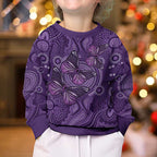 Purple Butterfly Spirit Kid Ugly Christmas Sweater Australian Epilepsy Awareness - Aussie Hoodie
