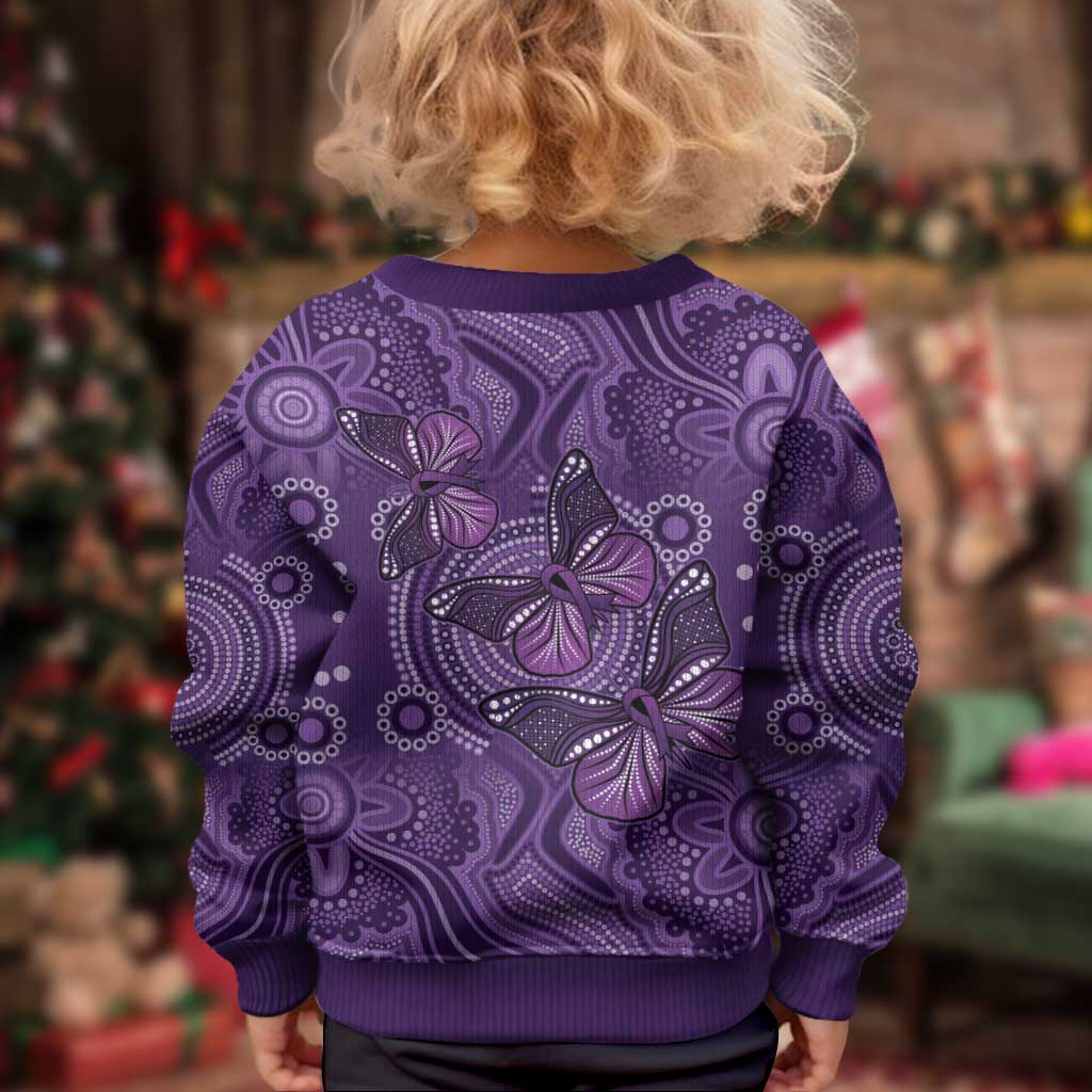 Purple Butterfly Spirit Kid Ugly Christmas Sweater Australian Epilepsy Awareness - Aussie Hoodie