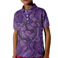 Purple Butterfly Spirit Kid Polo Shirt Australian Epilepsy Awareness - Aussie Hoodie