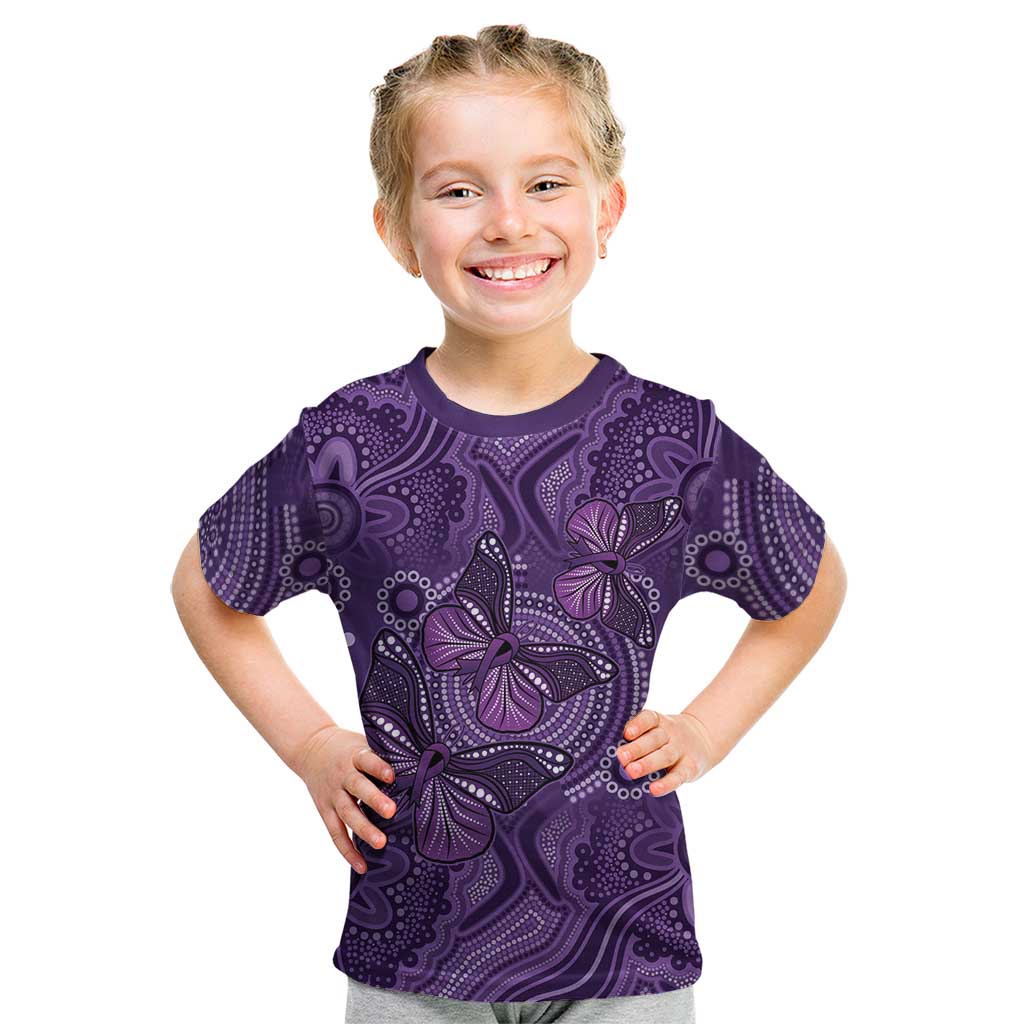 Purple Butterfly Spirit Kid T Shirt Australian Epilepsy Awareness - Aussie Hoodie