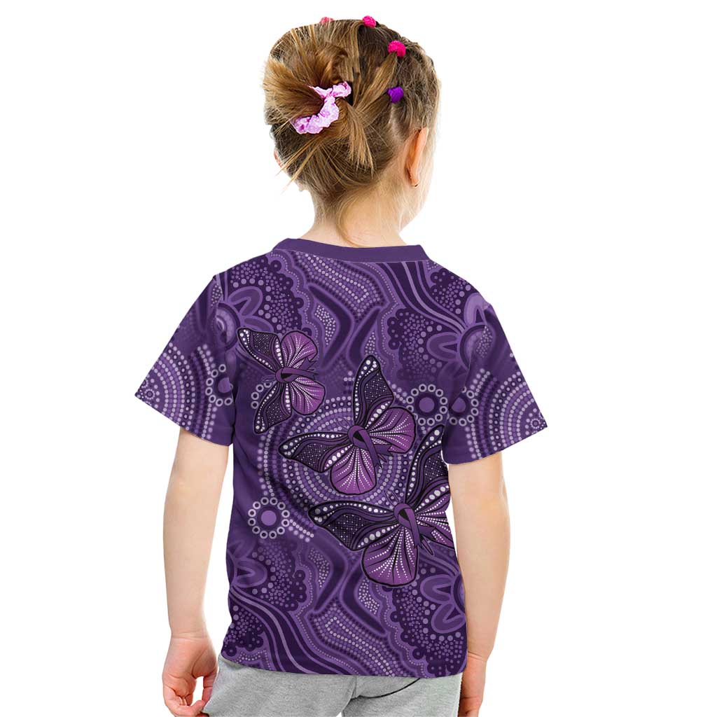 Purple Butterfly Spirit Kid T Shirt Australian Epilepsy Awareness - Aussie Hoodie