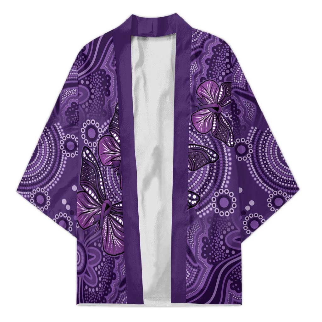 Purple Butterfly Spirit Kimono Australian Epilepsy Awareness - Aussie Hoodie