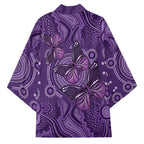 Purple Butterfly Spirit Kimono Australian Epilepsy Awareness - Aussie Hoodie
