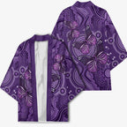 Purple Butterfly Spirit Kimono Australian Epilepsy Awareness - Aussie Hoodie