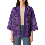 Purple Butterfly Spirit Kimono Australian Epilepsy Awareness - Aussie Hoodie