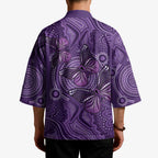Purple Butterfly Spirit Kimono Australian Epilepsy Awareness - Aussie Hoodie