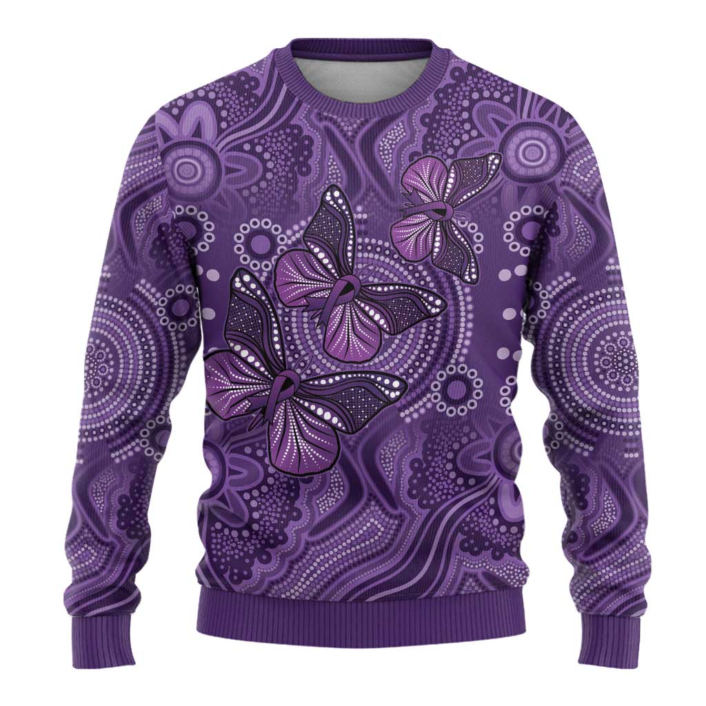 Purple Butterfly Spirit Ugly Christmas Sweater Australian Epilepsy Awareness - Aussie Hoodie