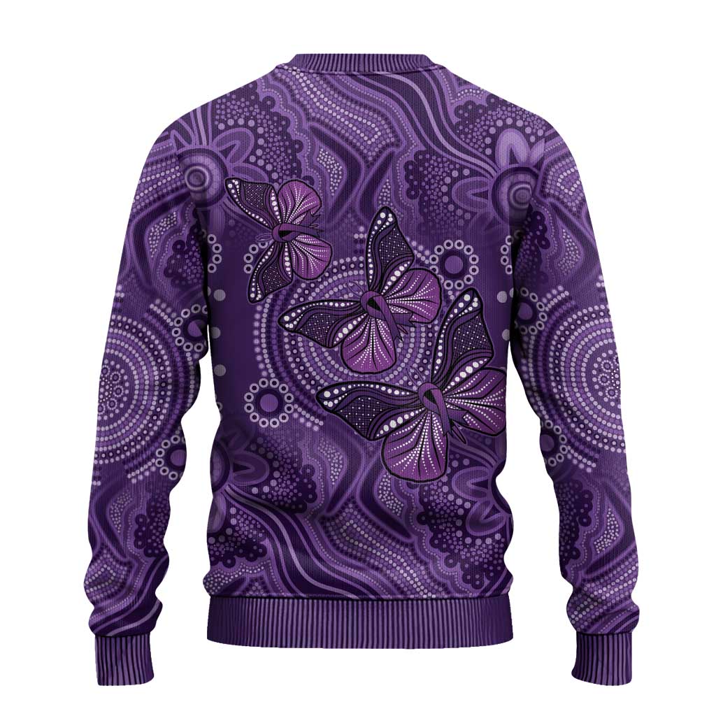 Purple Butterfly Spirit Ugly Christmas Sweater Australian Epilepsy Awareness - Aussie Hoodie