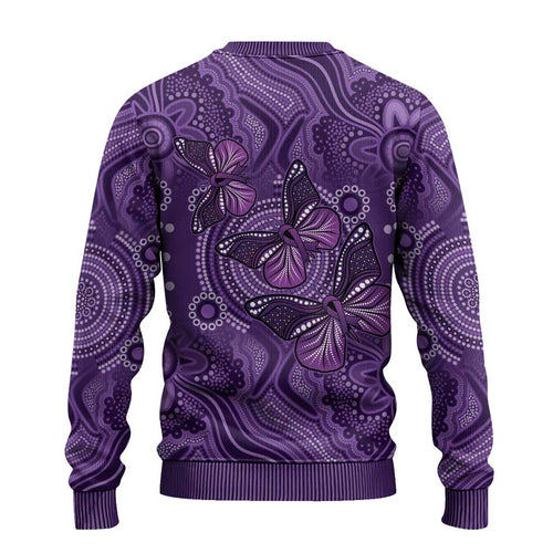 Purple Butterfly Spirit Ugly Christmas Sweater Australian Epilepsy Awareness - Aussie Hoodie